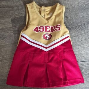 49ers Baby Girls Cheerleader Dress - Red and Gold